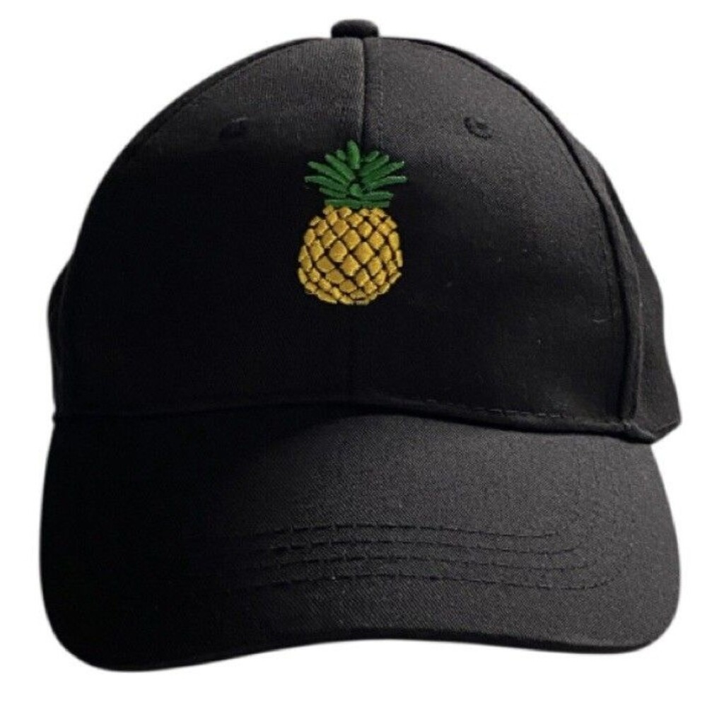 Pineapple Embroidered Dad Hat Adjustable Baseball Cap Unconstructed
